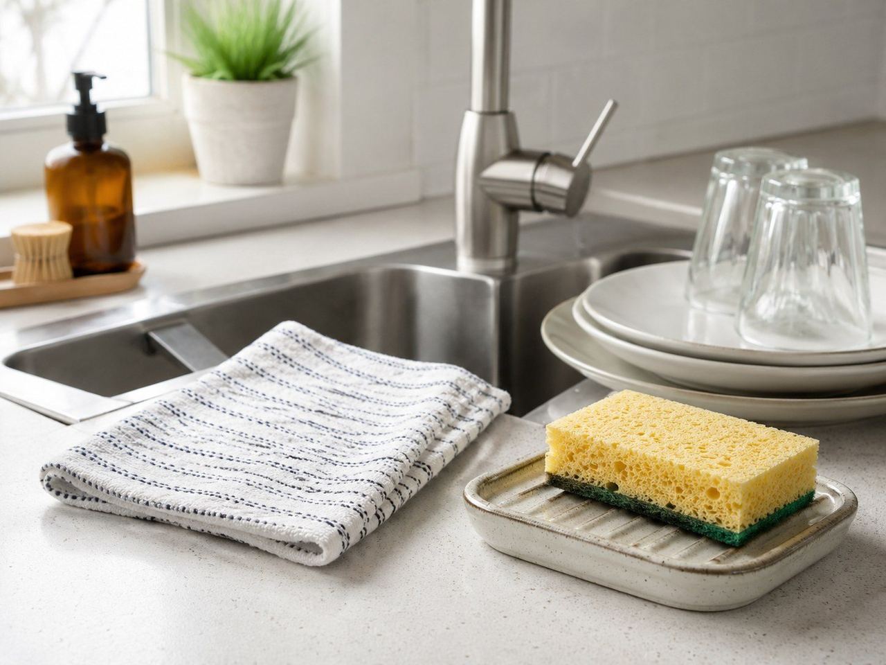 Featured image for the article: Dish rag vs sponge